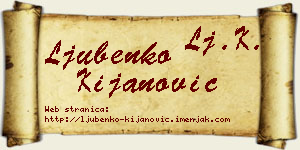 Ljubenko Kijanović vizit kartica